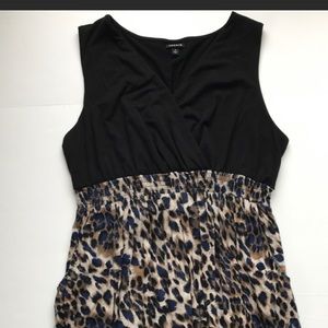 Torrid sleeveless skater cheetah print dress